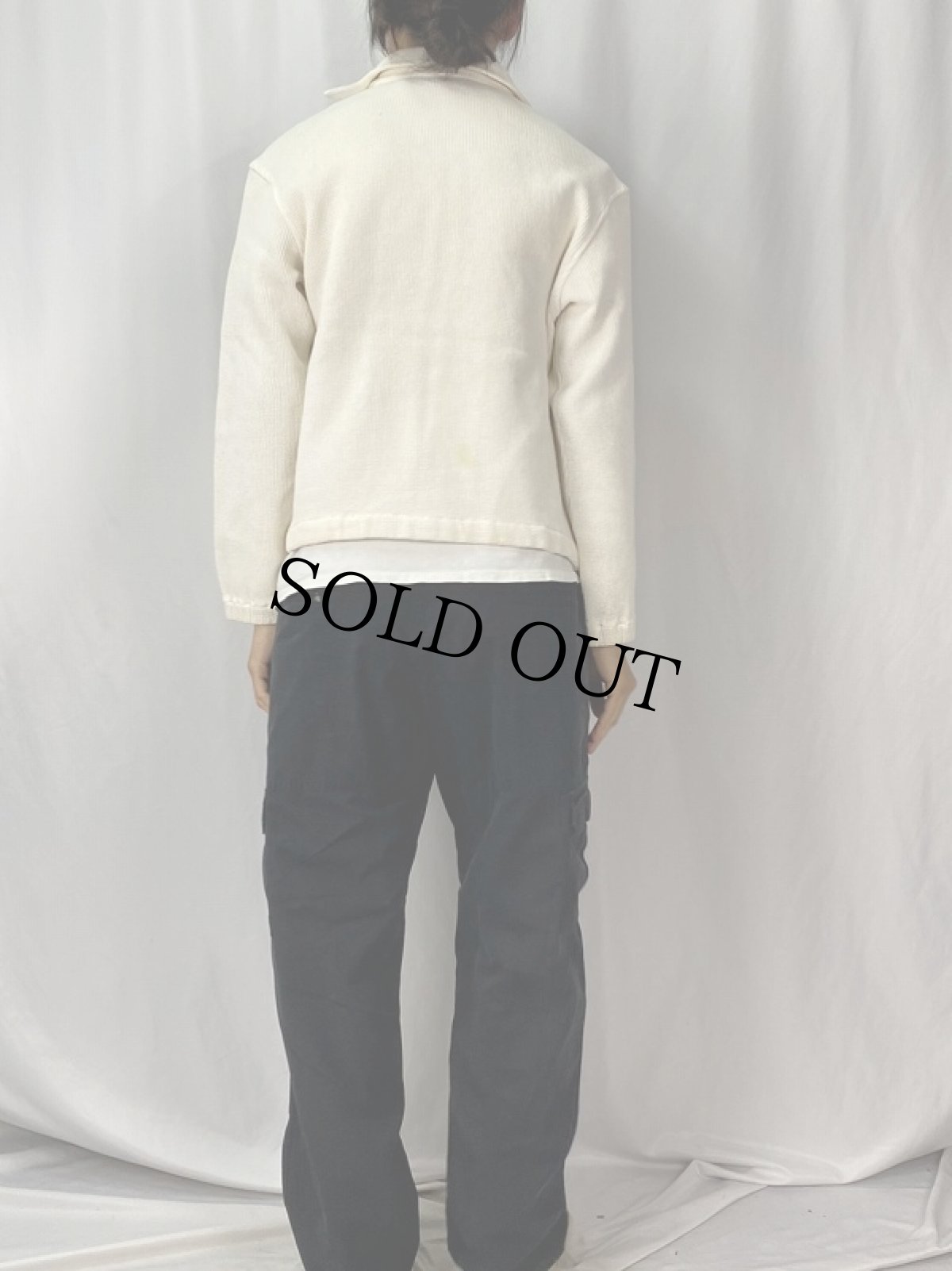 画像4: 90's POLO SPORT Ralph Lauren チンスト付き サーマルジップジャケット M (4)