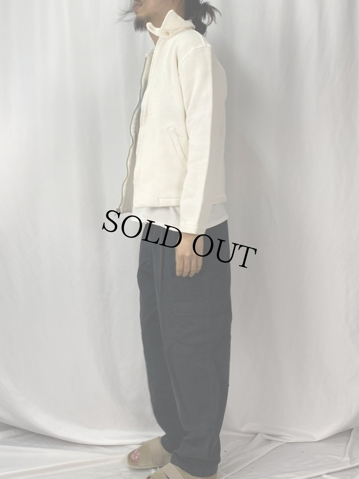 画像3: 90's POLO SPORT Ralph Lauren チンスト付き サーマルジップジャケット M (3)