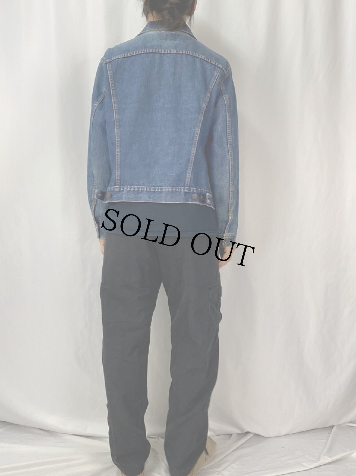 画像4: 60's LEVI'S 70505 BIGE デニムジャケット (4)