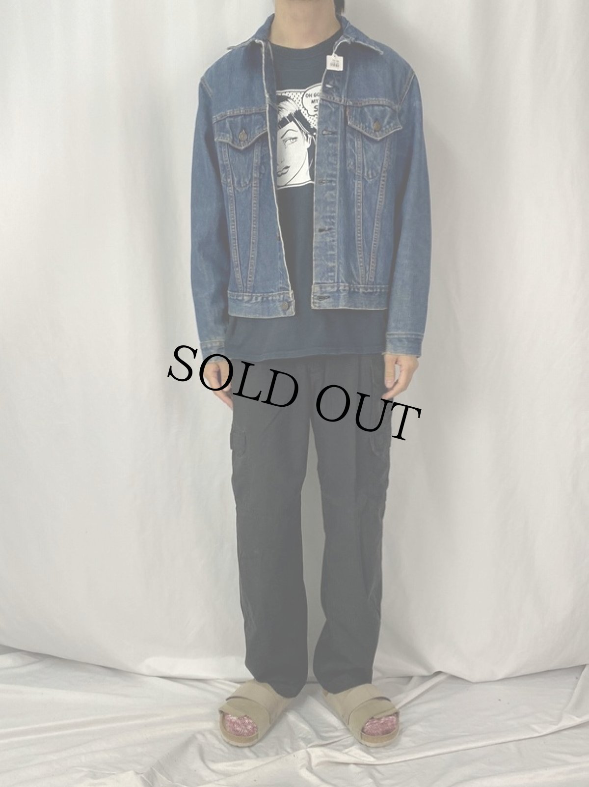 画像2: 60's LEVI'S 70505 BIGE デニムジャケット (2)