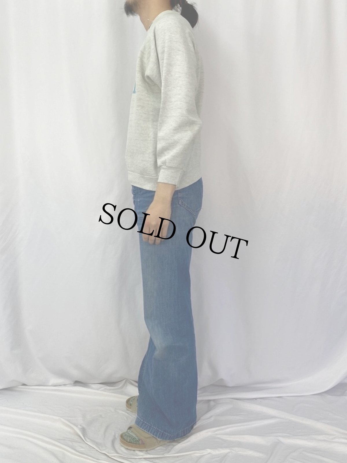 画像3: 80〜90's Apple USA製 ロゴプリントラグランスウェット (3)