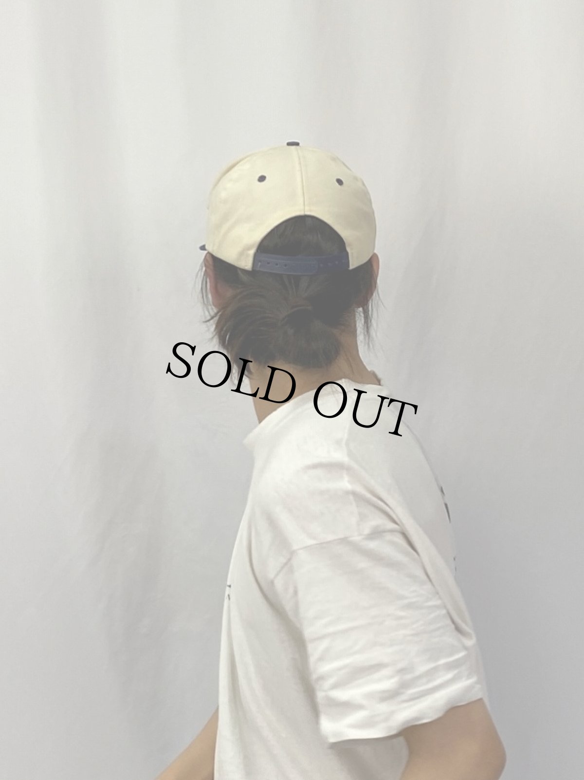 画像4: 90's IBM USA製 企業ロゴ ヘリンボーン織 スナップバックキャップ (4)