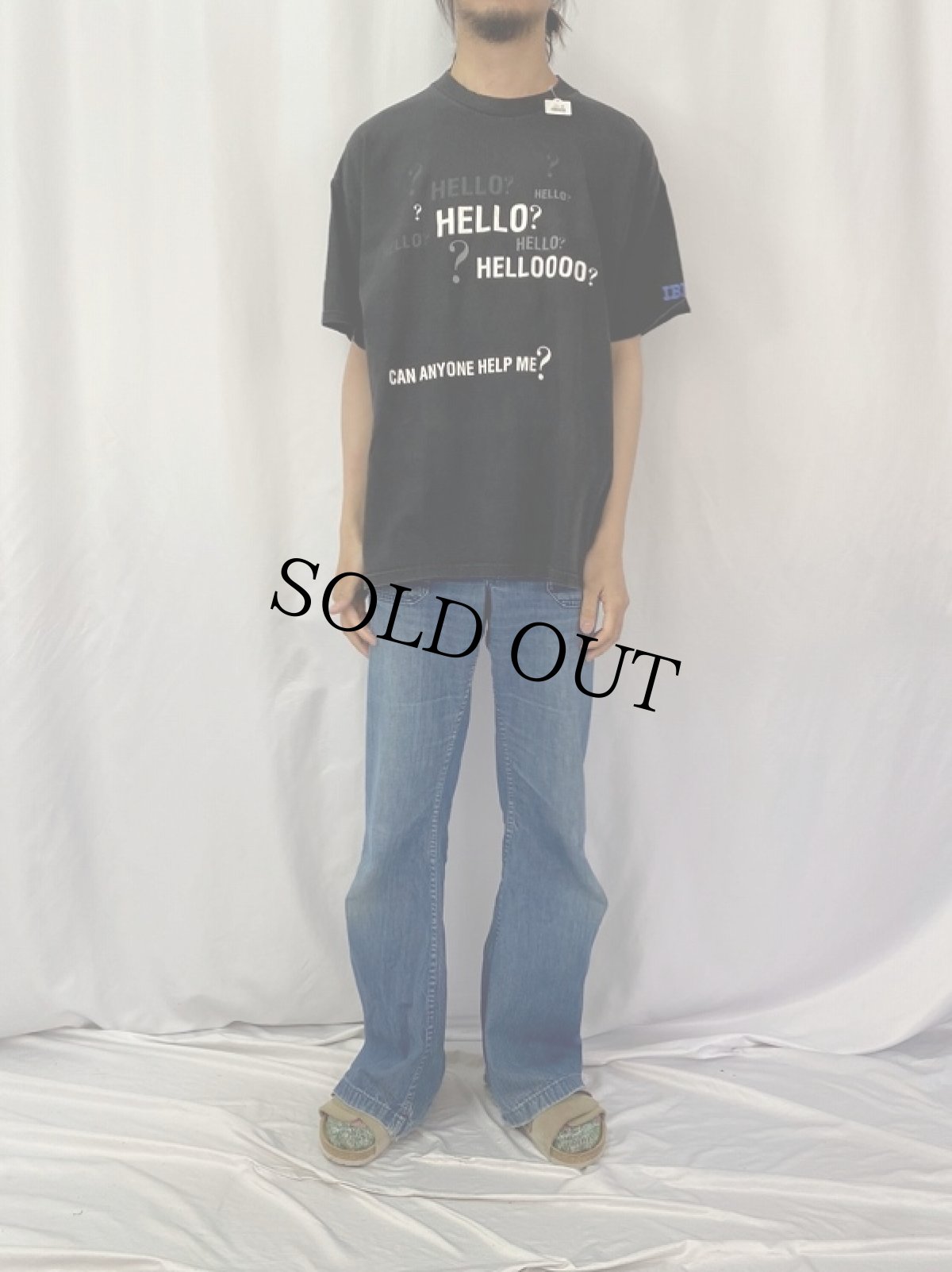 画像2: IBM "HELLO?" コンピューター企業Tシャツ XL (2)