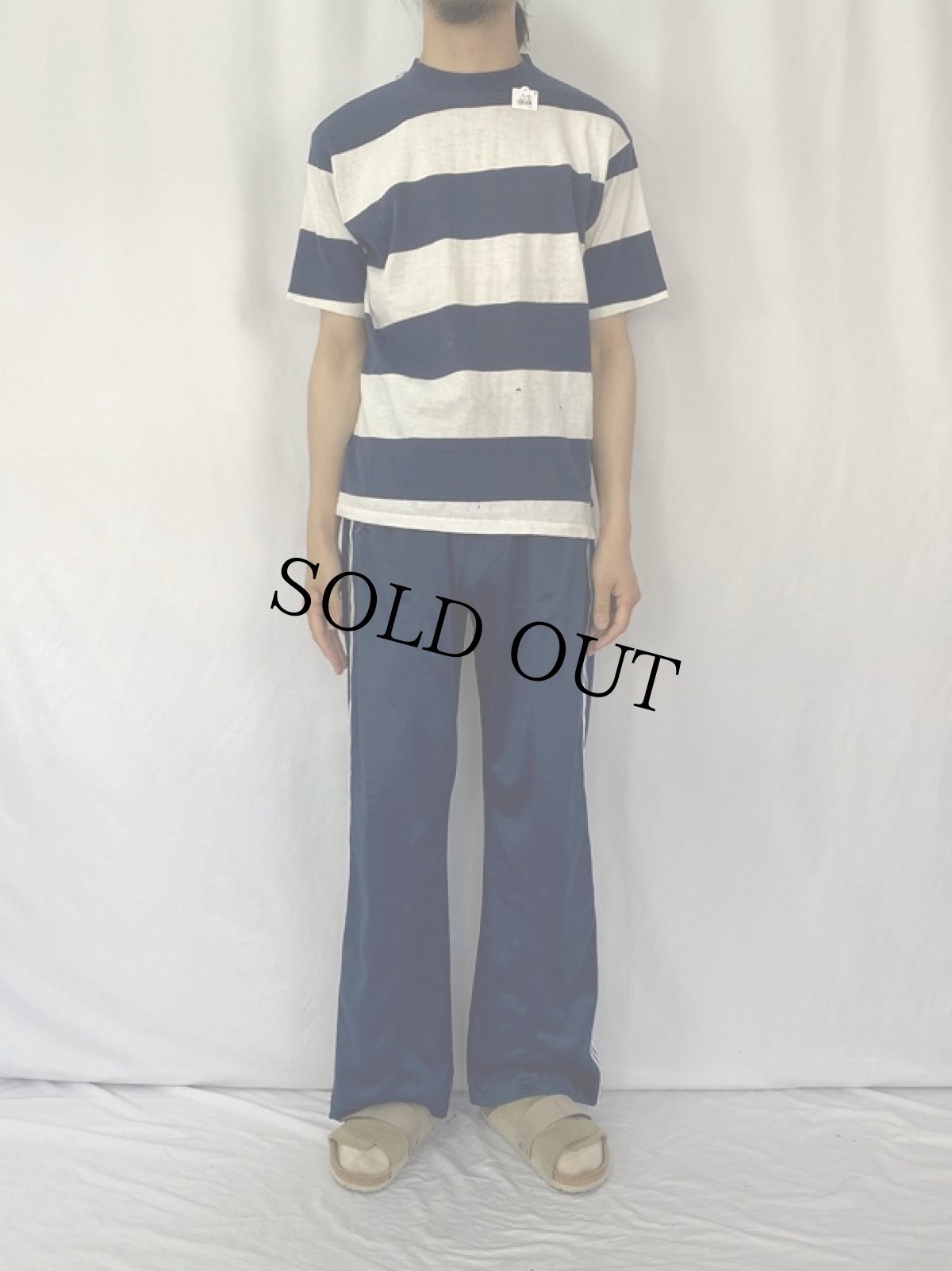 画像2: 80〜90's ボーダー柄 Tシャツ (2)