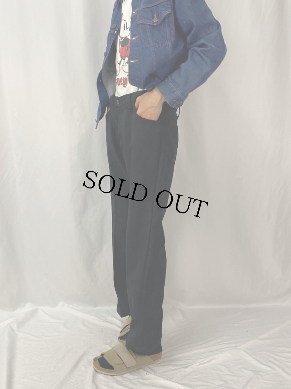 画像3: 90's Wrangler USA製 ランチャードレスジーンズ W35 BLACK (3)