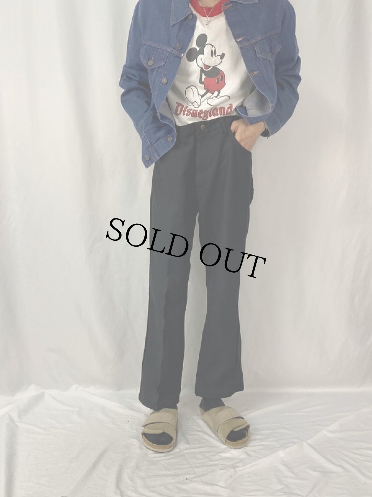 画像2: 90's Wrangler USA製 ランチャードレスジーンズ W35 BLACK (2)