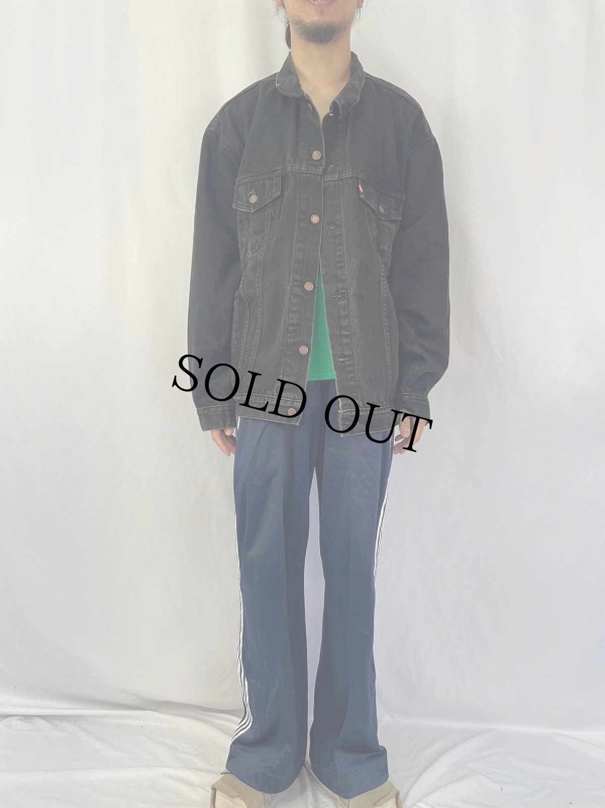 画像2: 90's Levi's 70507-4519 USA製 ブラックデニムジャケット XXL (2)
