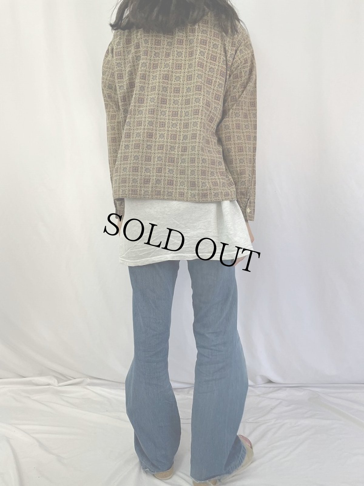 画像4: 60's 総柄 オープンカラーシャツ (4)