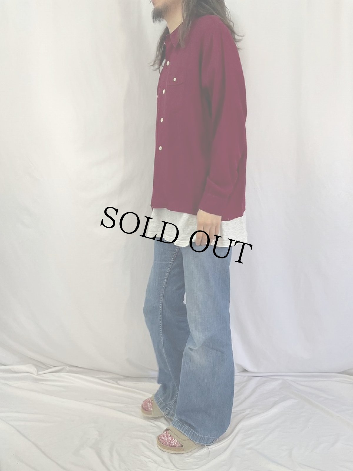 画像3: 60's Countrey 2PLY コットンシャツ XL (3)