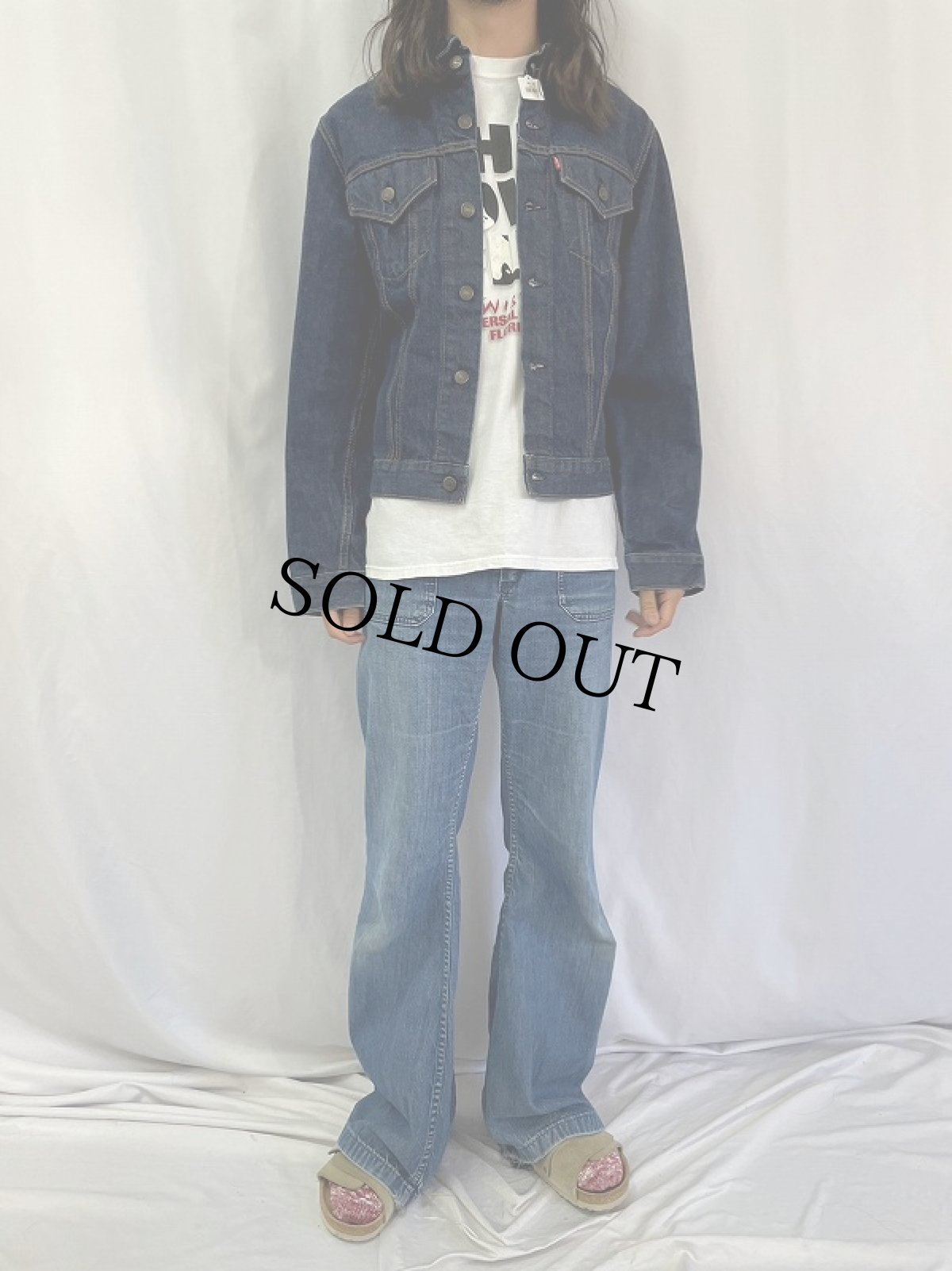 画像2: 60〜70's LEVI'S 70505 BIGE 最終モデル USA製 デニムジャケット SIZE40 (2)