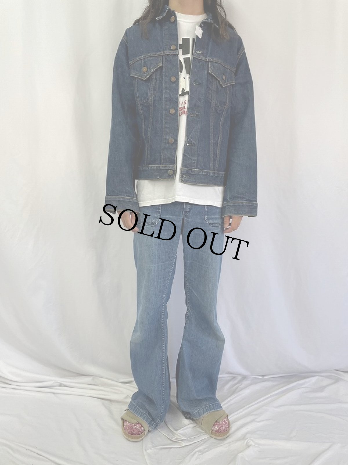 画像2: 60's LEVI'S 70505 BIGE USA製 デニムジャケット (2)