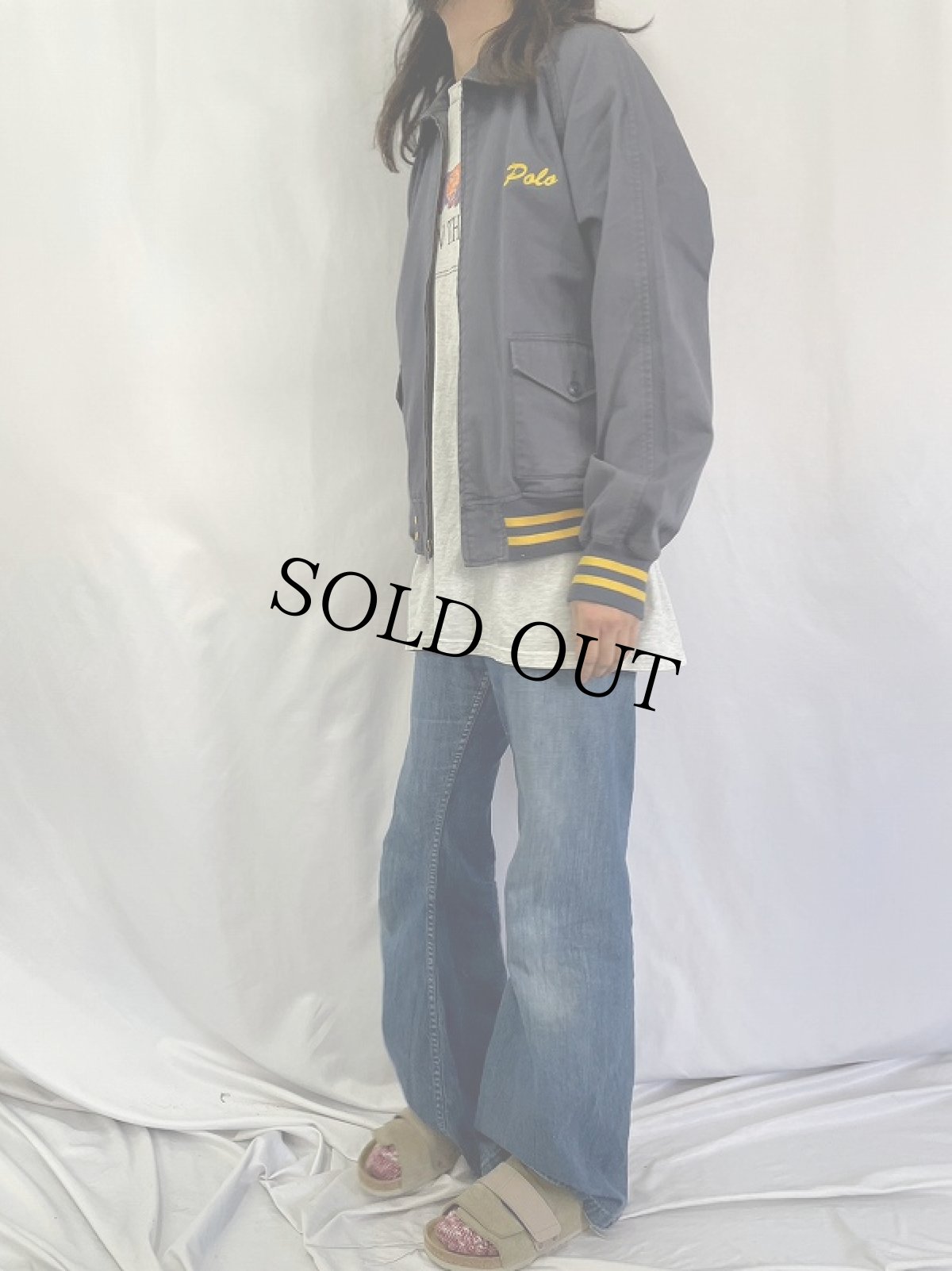 画像3: 90's〜 POLO Ralph Lauren チェーン刺繍 コットンジャケット L (3)