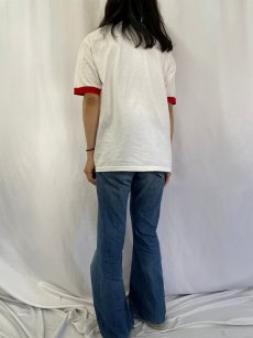 画像4: 80's USA製 "BELLARMINE" プリントリンガーTシャツ XL (4)