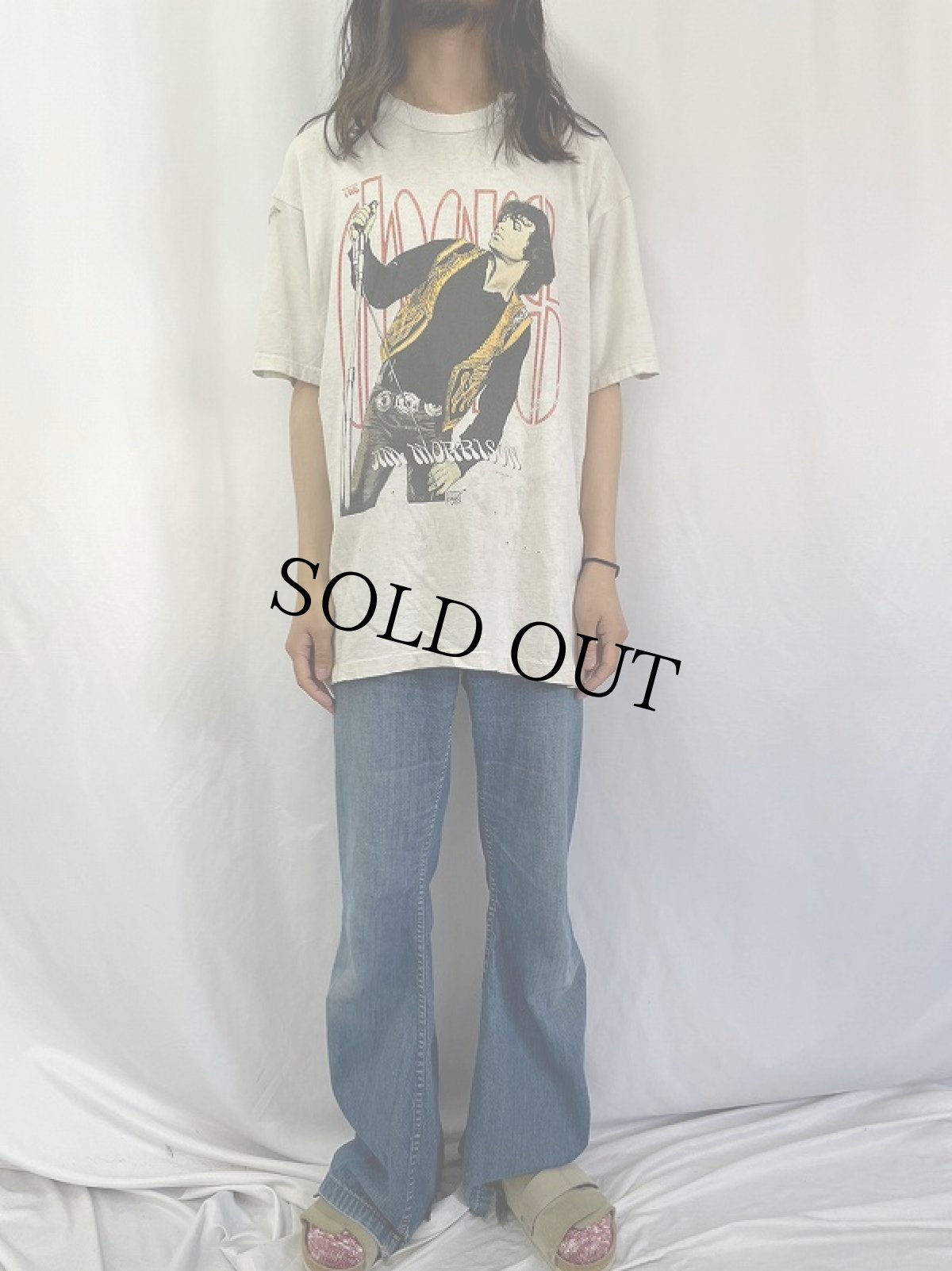 画像2: 80's The Doors "JIM MORRISON" ロックミュージシャンプリントTシャツ (2)