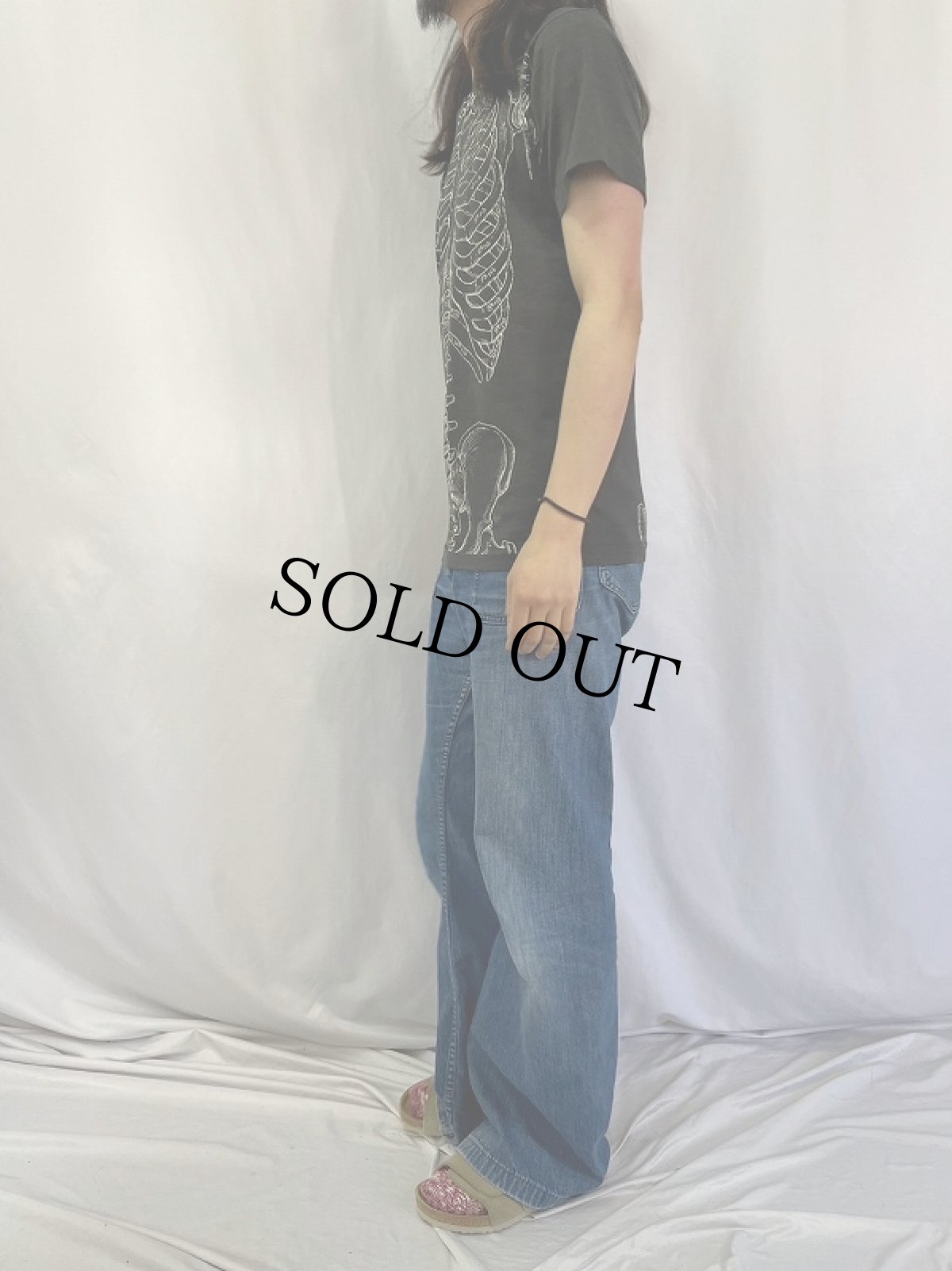 画像3: 80's Leslie Arwin USA製 人体骨格騙し絵 メディカルイラストレーター アートプリントTシャツ M (3)