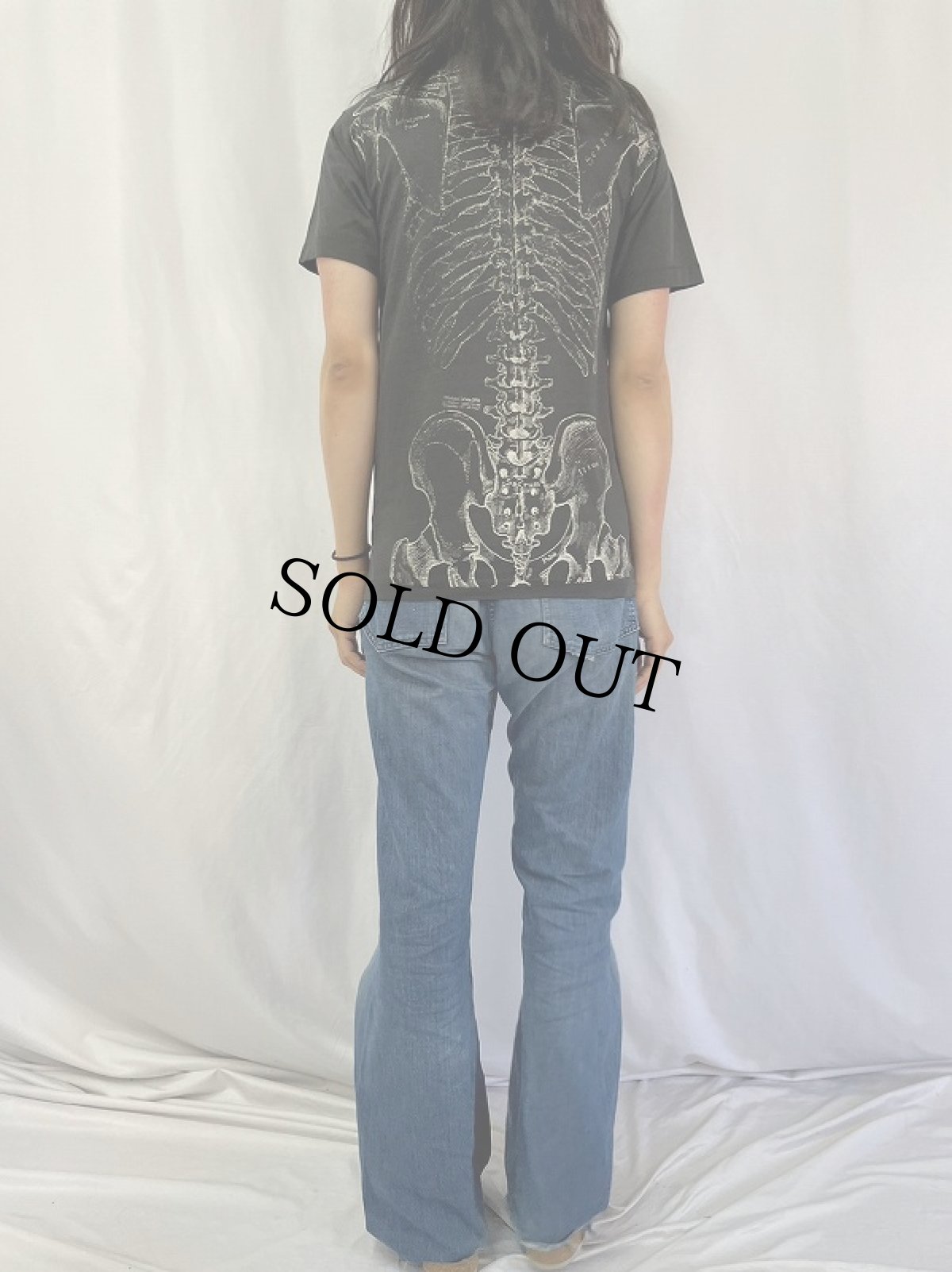 画像4: 80's Leslie Arwin USA製 人体骨格騙し絵 メディカルイラストレーター アートプリントTシャツ M (4)