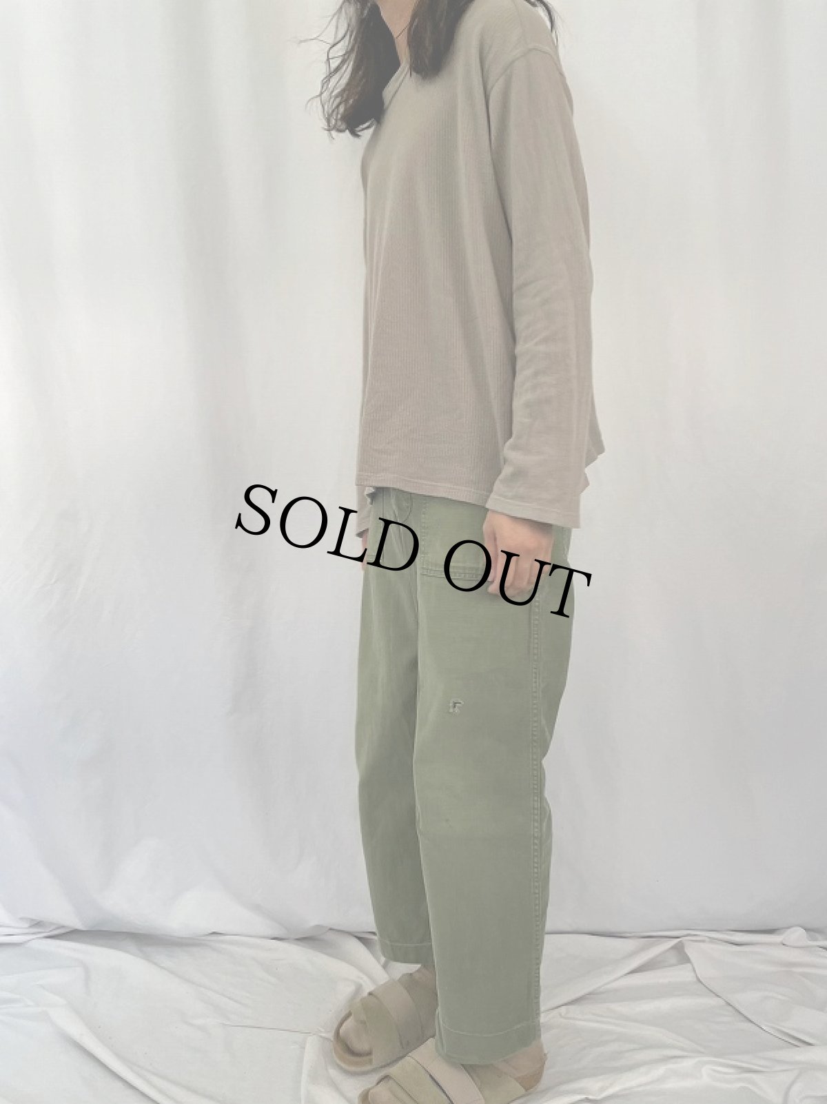 画像3: 50's U.S.ARMY "サイドアジャスタ付き" ベイカーパンツ W27-28 (3)