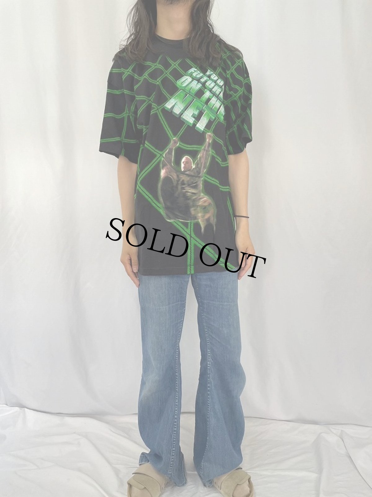 画像2: YOU CAN USA製 "YOUR FUTURE'S ON THE NET" 大判プリントTシャツ XL (2)