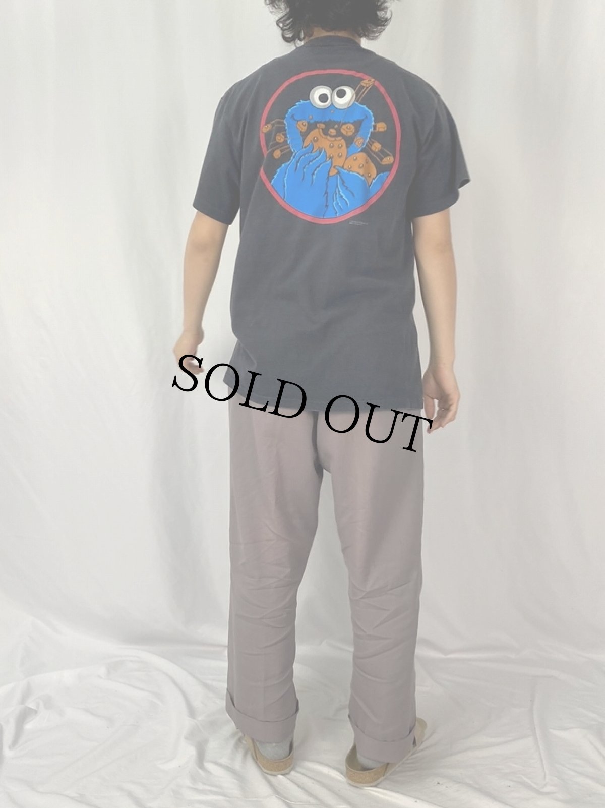 画像4: 90's COOKIE MONSTER "got cookie?" キャラクターパロディTシャツ (4)