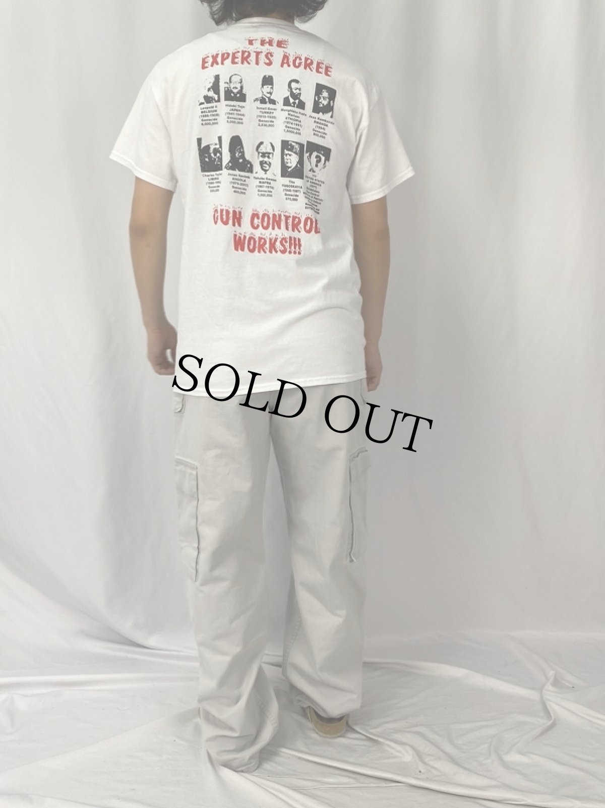 画像4: "THE EXPERTS AGREE GUN SONTROL WORKS!!!" 政治家プリントTシャツ M (4)