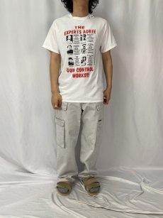 画像2: "THE EXPERTS AGREE GUN SONTROL WORKS!!!" 政治家プリントTシャツ M (2)