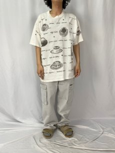 画像2: 90's rel-e-vant products USA製 コーヒーイラストTシャツ XL (2)