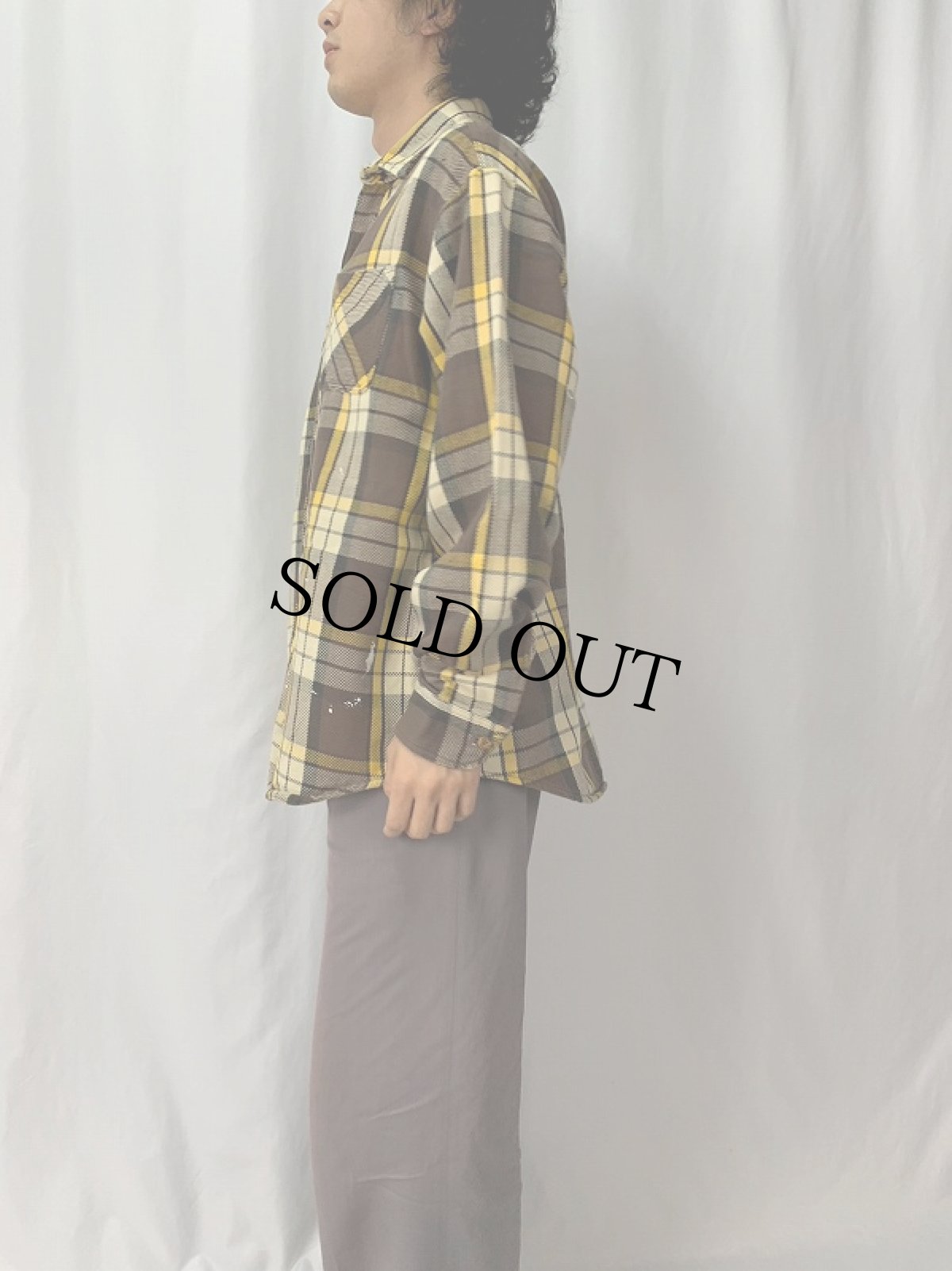 画像3: 70's JCPenney BIGMAC チェック柄 ヘビーネルシャツ  L (3)