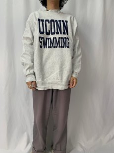 画像2: 90's REVERSE WEAVE TYPE USA製 "UCONN SWIMMING" プリントスウェット XL (2)