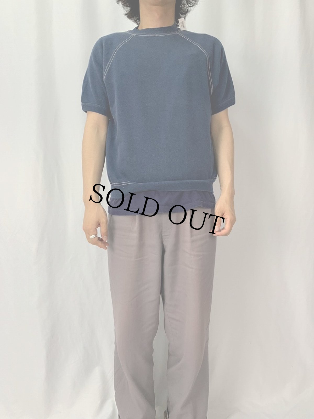 画像2: 70's 無地ラグラン半袖スウェット (2)