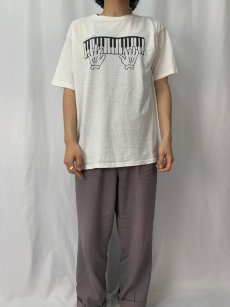画像2: 80's USA製 キーボードプリントTシャツ XL (2)