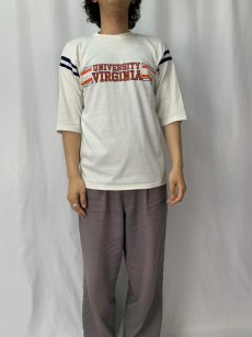 画像2: 70〜80's ARTEX USA製 "UNIVERSITY VIRGINIA" フットボールTシャツ M (2)