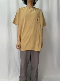 画像2: 90's POLO Ralph Lauren USA製 ロゴ刺繍 ポケットTシャツ XL (2)