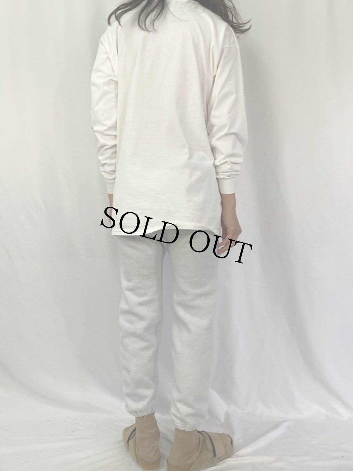 画像4: 50〜60's "BLAINE JUNIOR HIGH" ウイングフット 染み込みプリントスウェットパンツ (4)