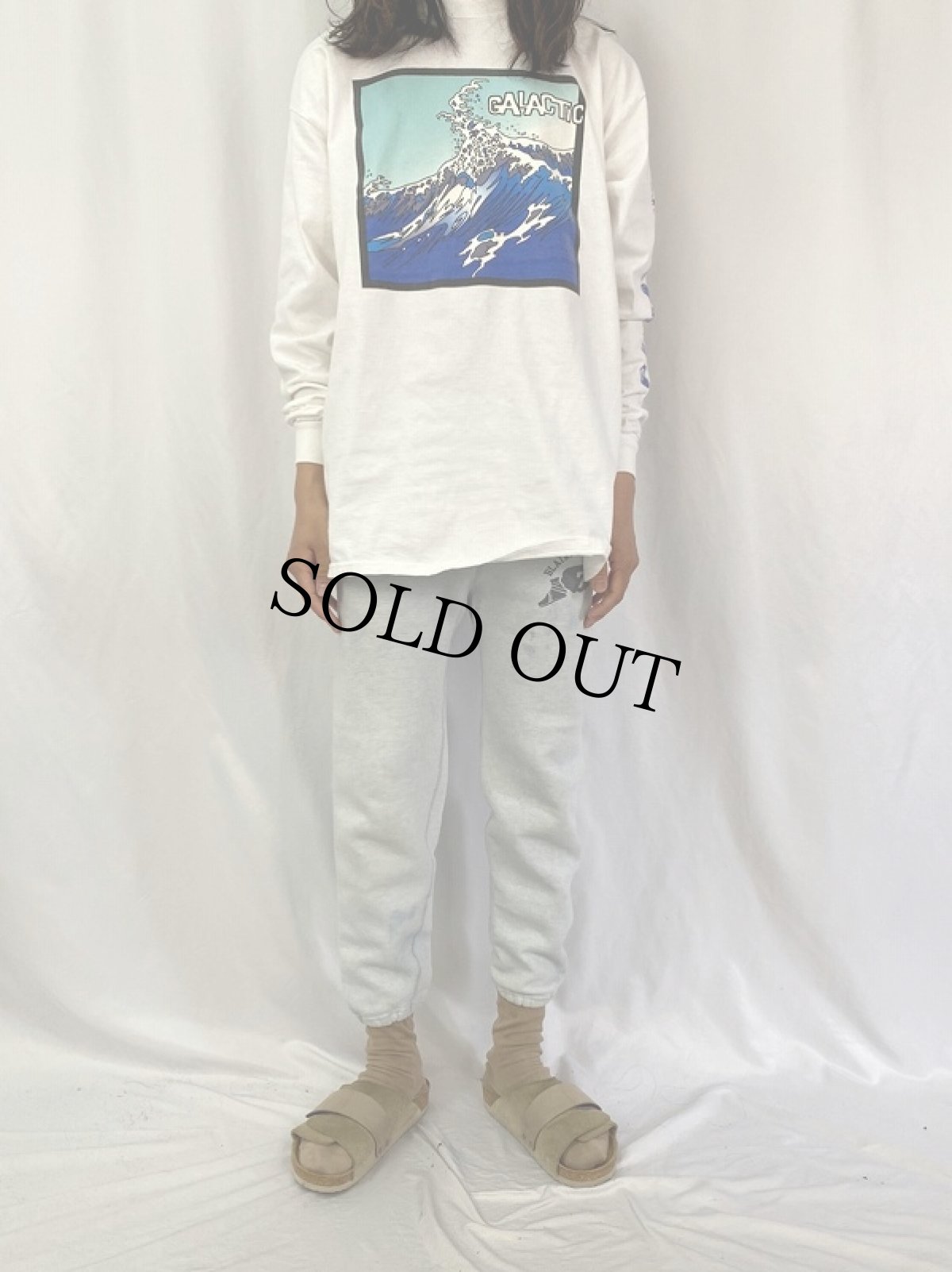 画像2: 50〜60's "BLAINE JUNIOR HIGH" ウイングフット 染み込みプリントスウェットパンツ (2)