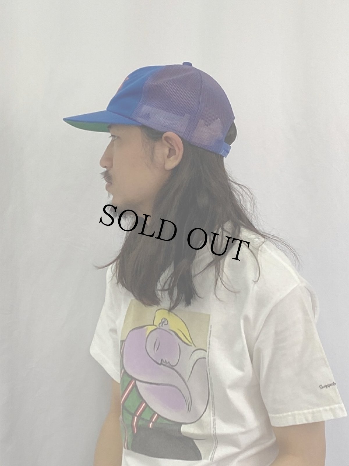 画像6: 80's MLB "NEW YORK METS" ロゴ刺繍 スナップバックメッシュキャップ (6)