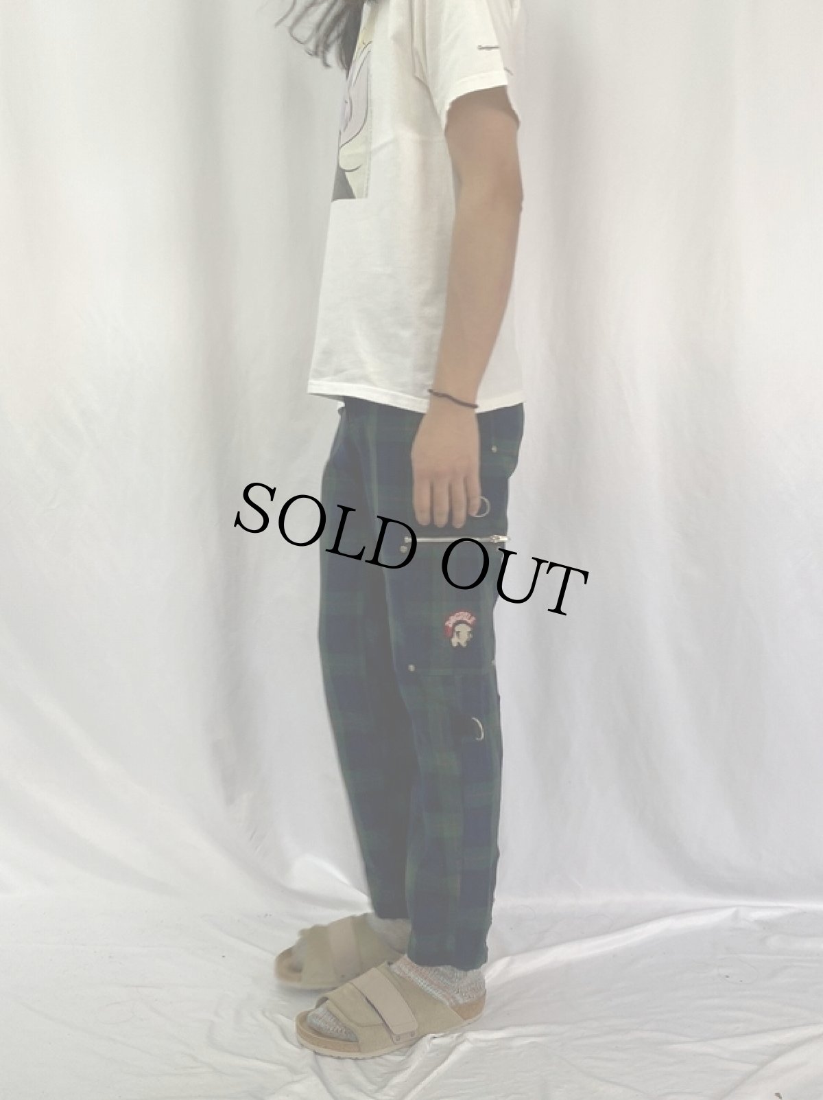 画像3: 90's dogpile USA製 チェック柄 デザインパンツ W31 (3)