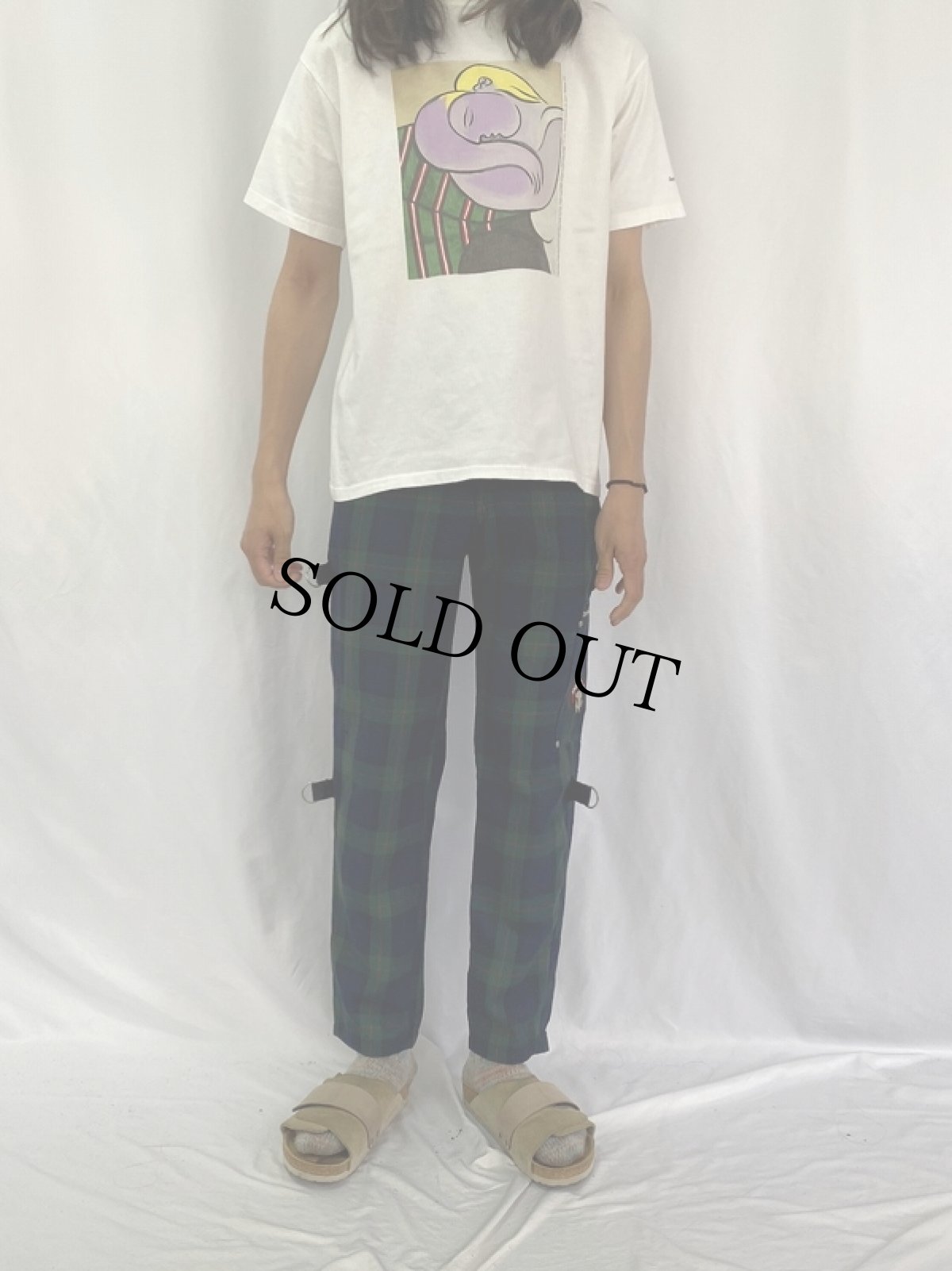 画像2: 90's dogpile USA製 チェック柄 デザインパンツ W31 (2)