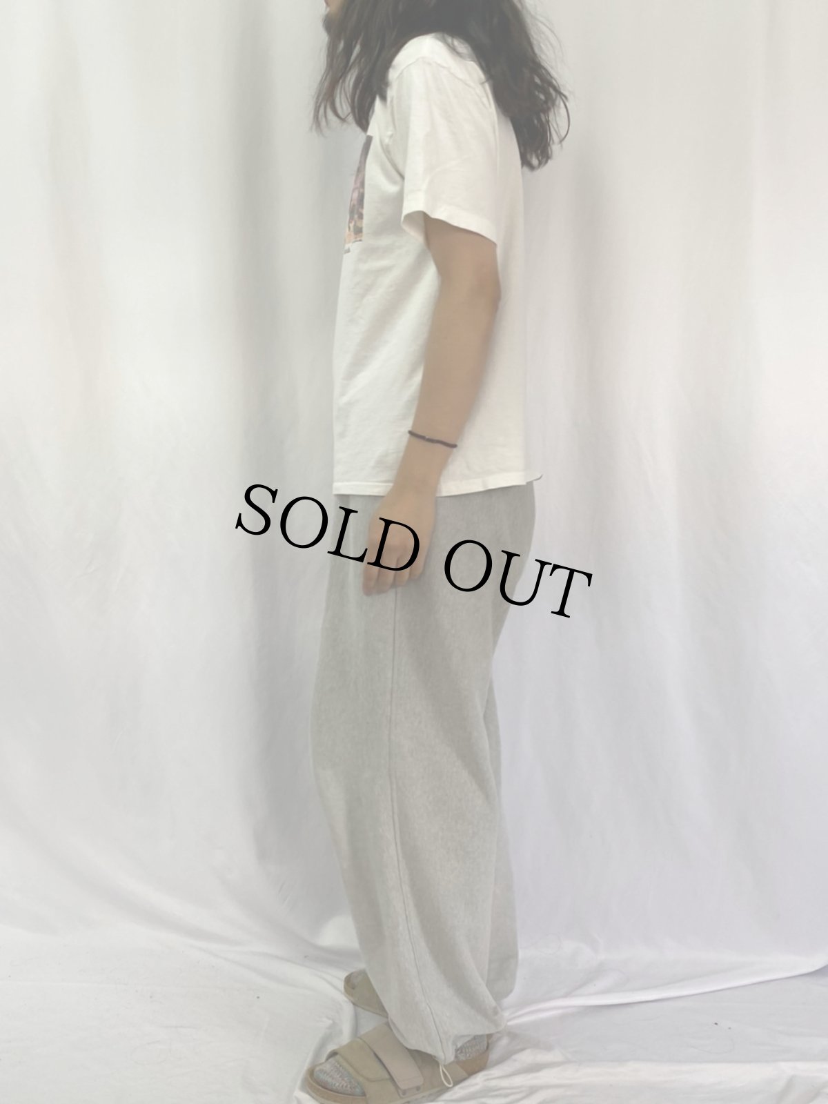 画像3: 90's Michelangelo アダムの創造 USA製 "Pull my finger" パロディTシャツ L (3)