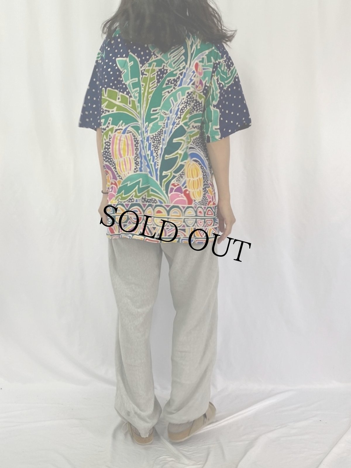 画像4: 90's JAMS WORLD USA製 ヤシの木柄 レーヨンアロハシャツ XL (4)