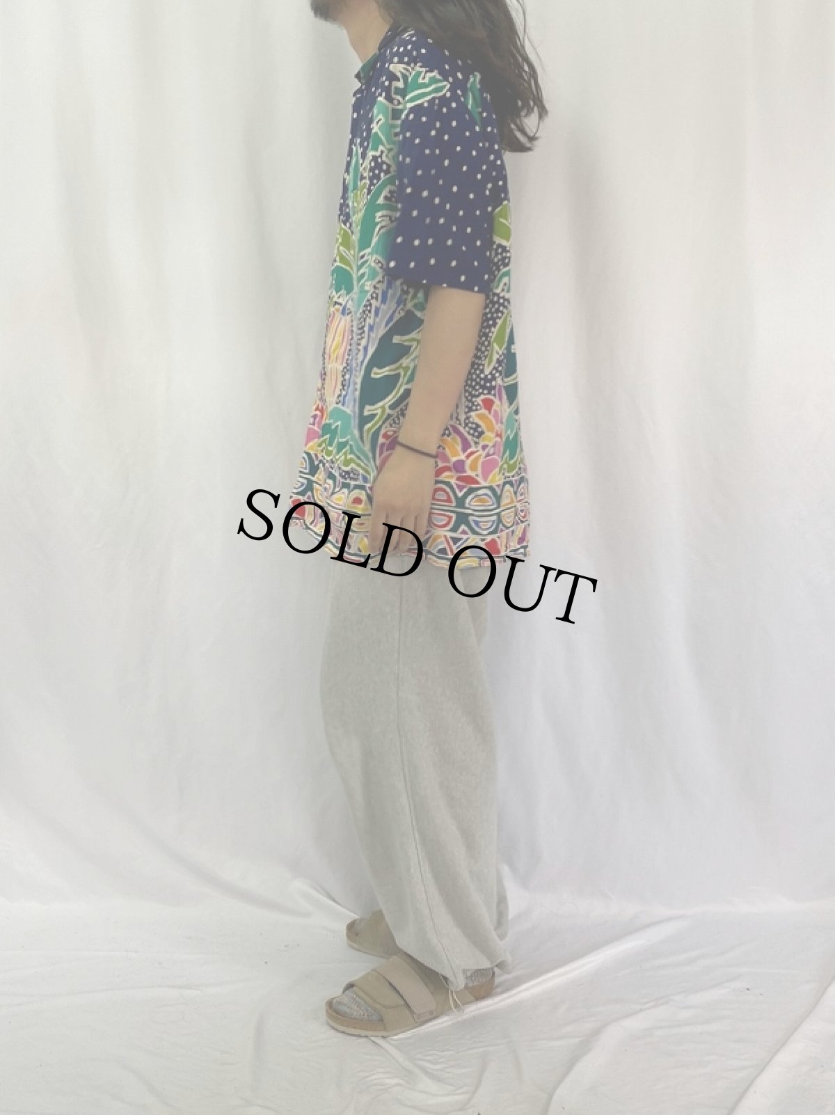 画像3: 90's JAMS WORLD USA製 ヤシの木柄 レーヨンアロハシャツ XL (3)