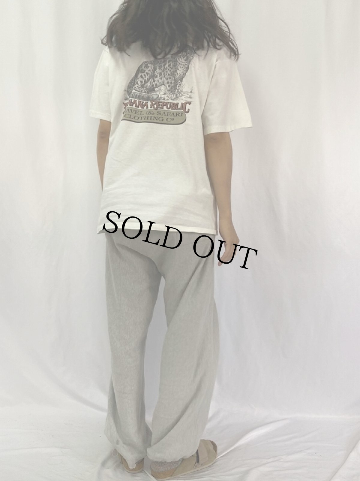 画像5: 90's BANANA REPUBLIC "TRAVEL&SAFARI CLOTHING" ヒョウプリント ポケットTシャツ (5)