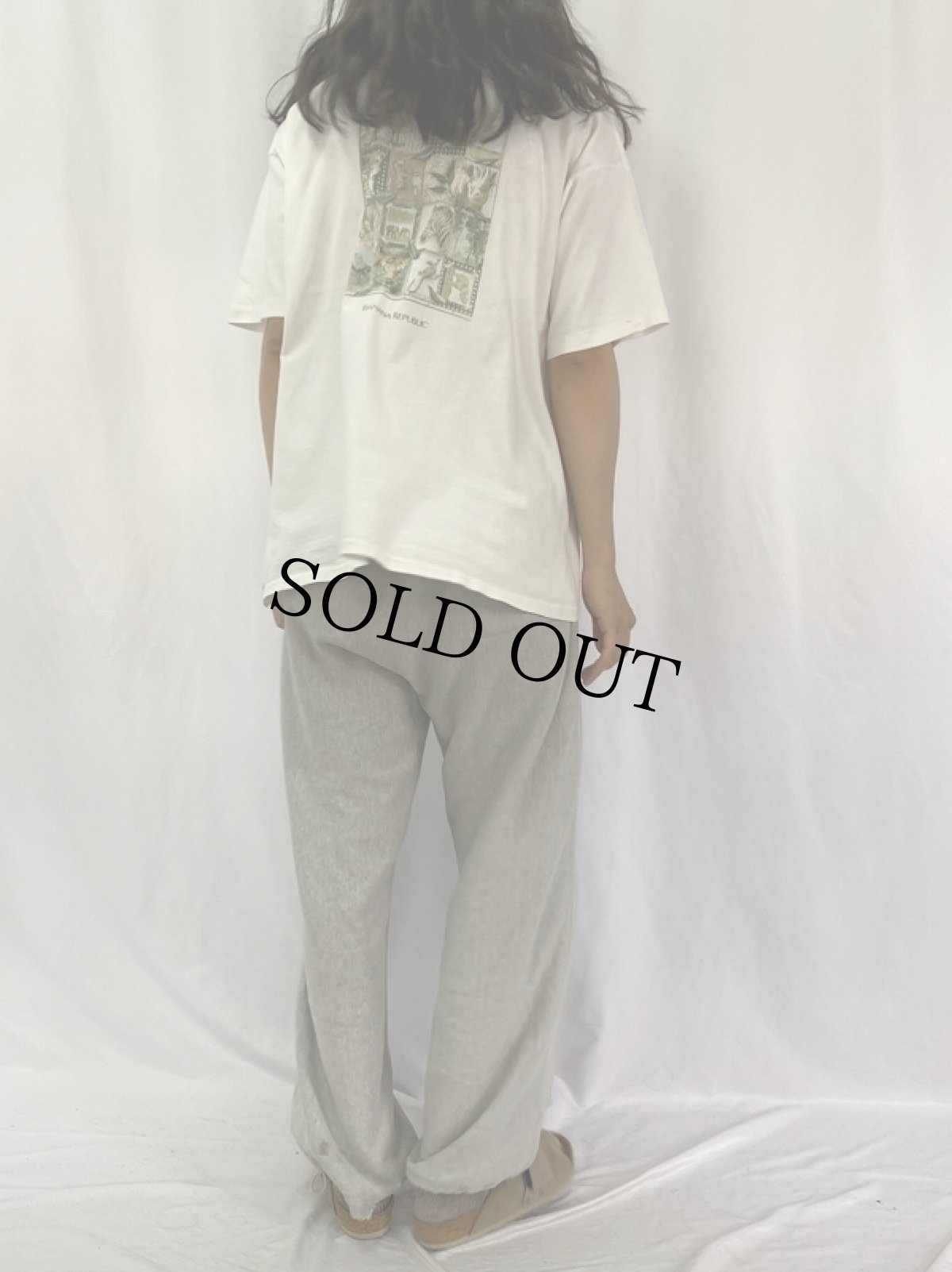 画像5: 90's BANANA REPUBLIC USA製 アニマルプリント ポケットTシャツ L (5)