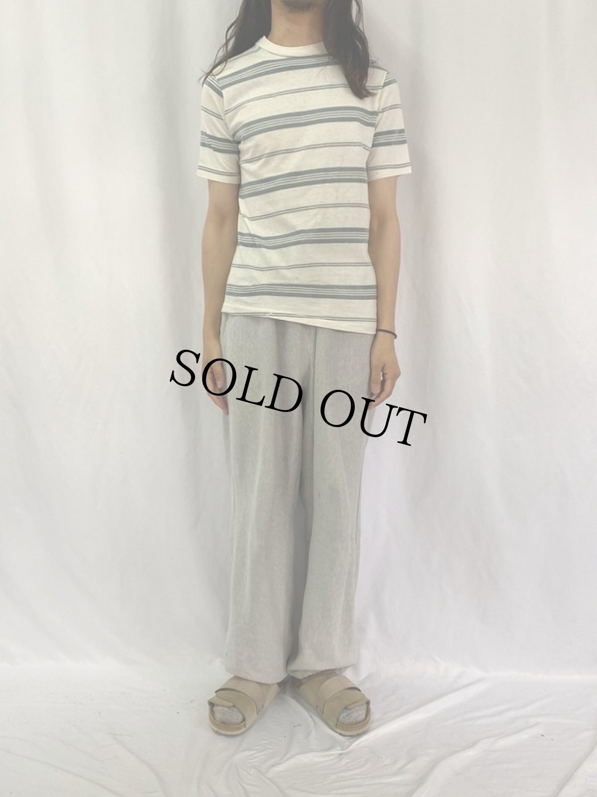 画像2: 60's NATIONAL ボーダー柄 Tシャツ (2)