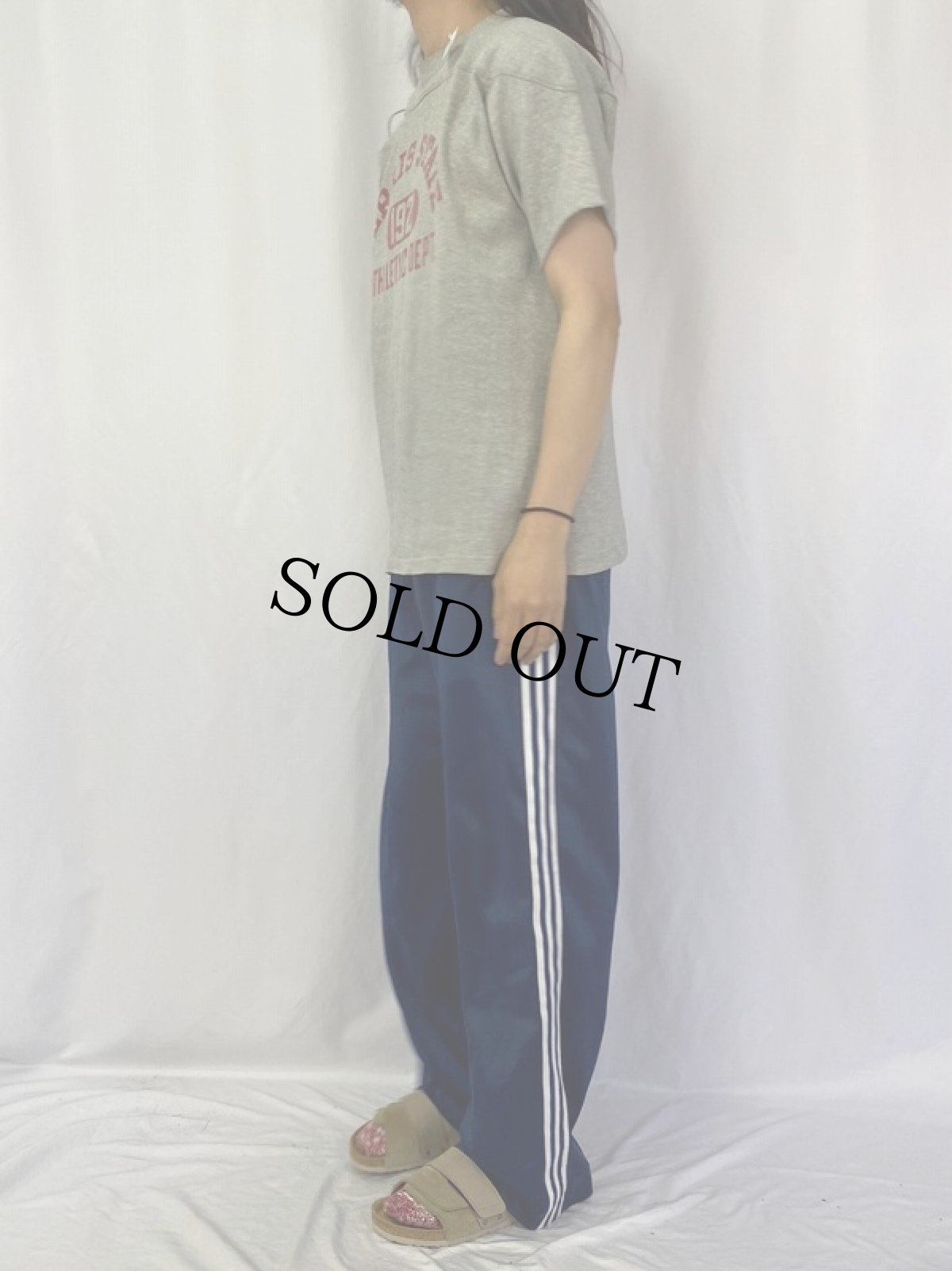 画像3: 50's〜 "FERRIS STATE ATHLETIC DEPT." カットオフ 染み込みプリント フットボールTシャツ (3)