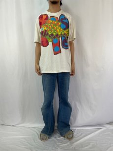 画像2: 90's Tom Wood 魚アートプリントTシャツ XL (2)