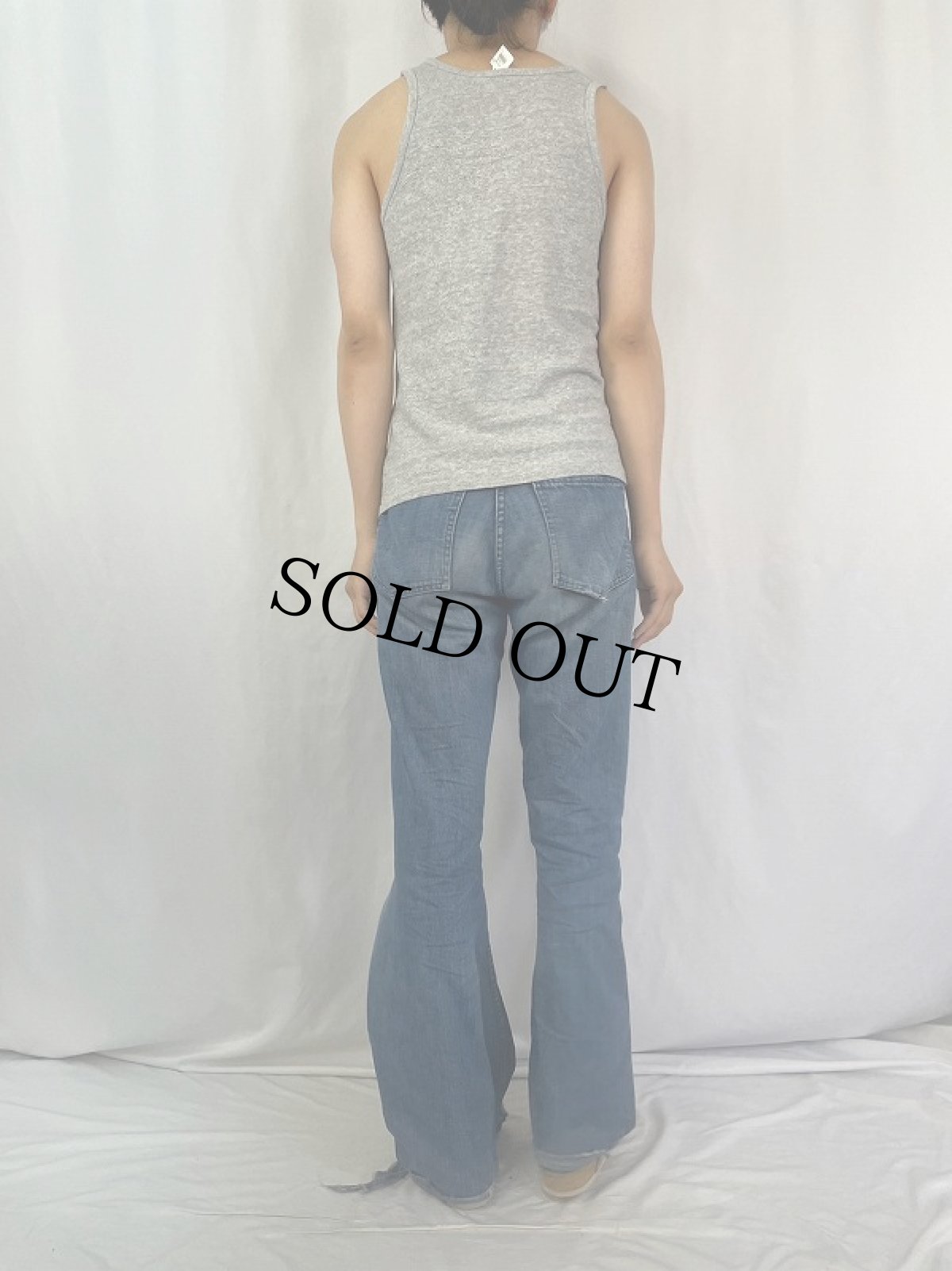 画像4: 80's Champion トリコタグ USA製 "NYAC" ウイングフット 染み込みプリントタンクトップ M (4)