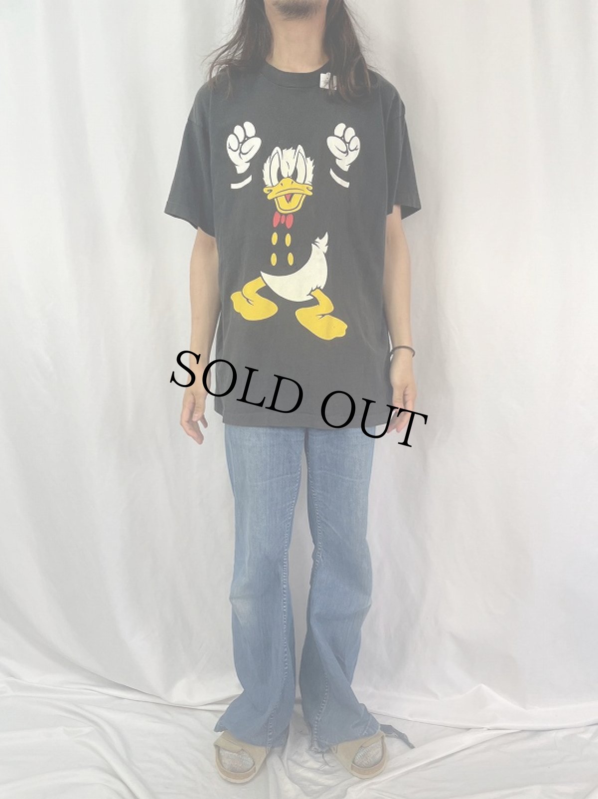 画像2: 〜90's ドナルドダック キャラクタープリントTシャツ (2)