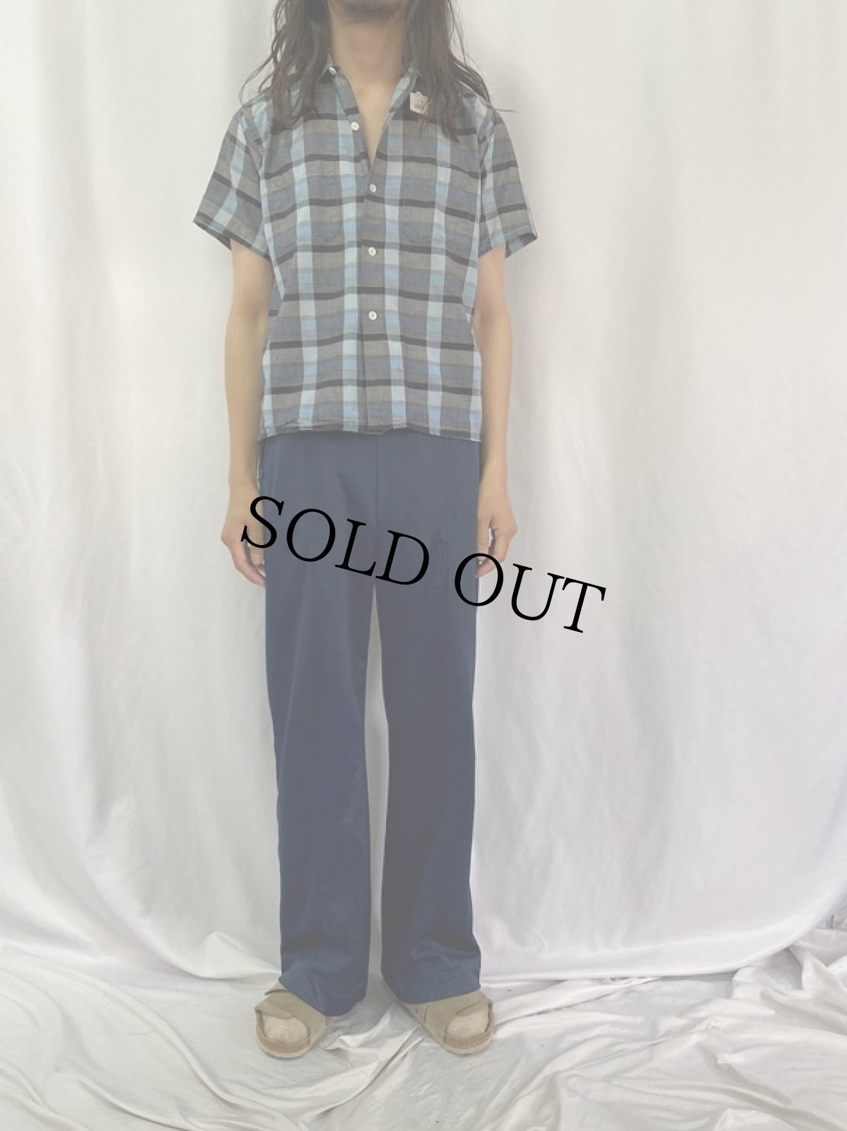 画像2: 50〜60's Guymont チェック柄 コットンシャツ (2)