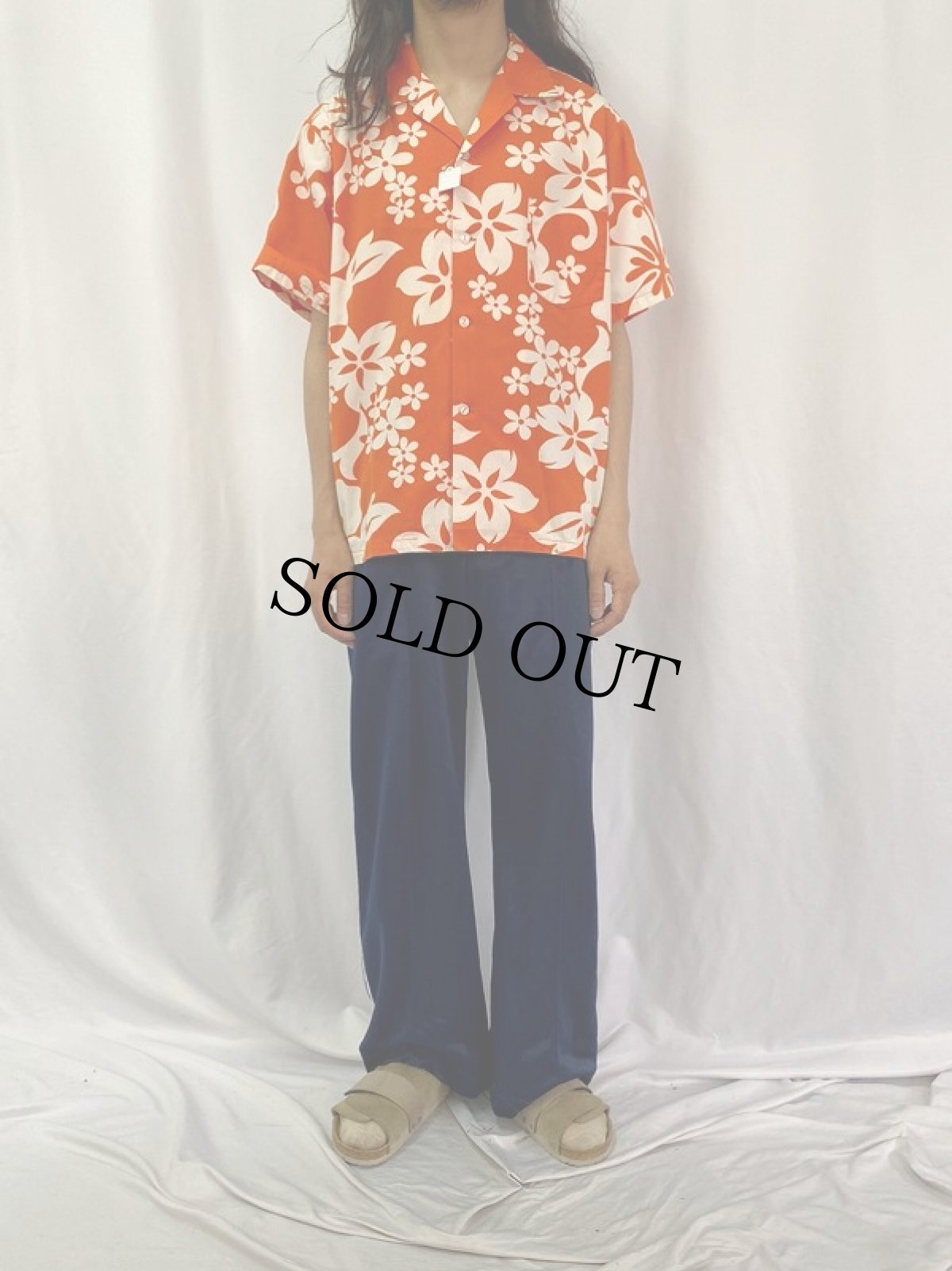 画像2: 60〜70's Prince Kalakaua 花柄 コットンアロハシャツ (2)