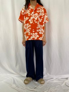 画像2: 60〜70's Prince Kalakaua 花柄 コットンアロハシャツ (2)